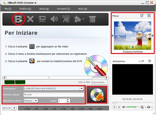 Xilisoft DVD Creator, burn AVI to DVD