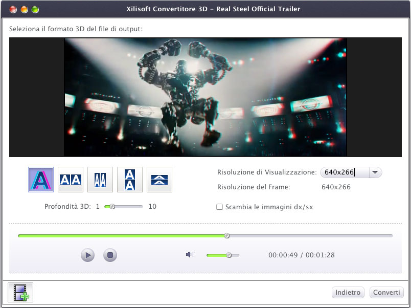 Xilisoft Convertitore 3D per Mac