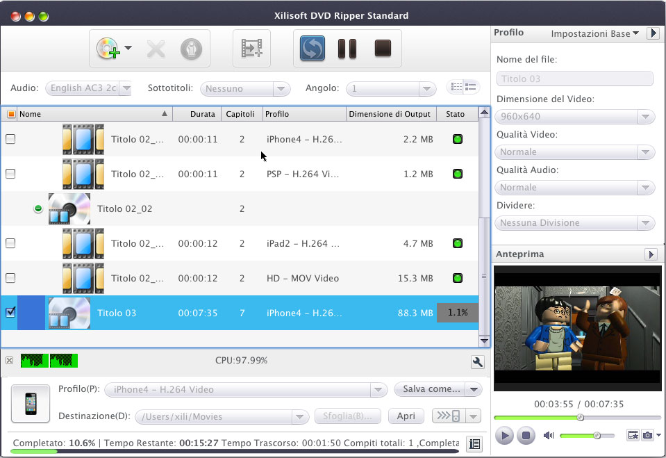 Xilisoft DVD to Video Standard per Mac 7