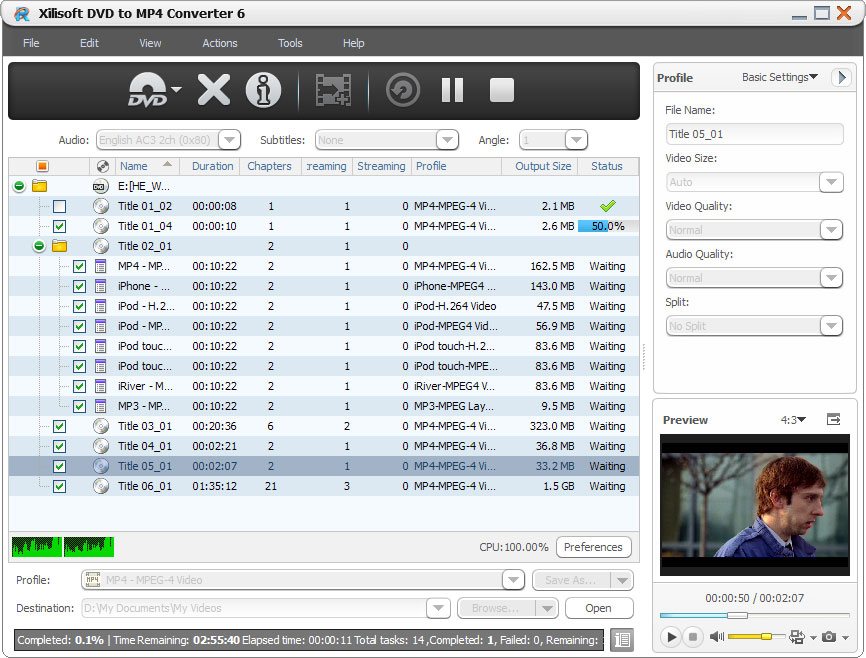 Xilisoft DVD to MP4 Converter