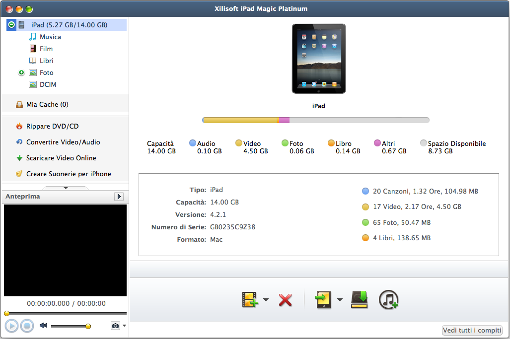 Xilisoft iPad Magic per Mac