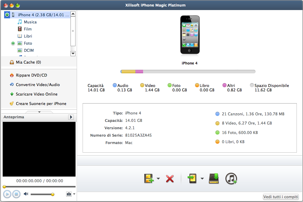 Xilisoft iPhone Magic Platinum per Mac