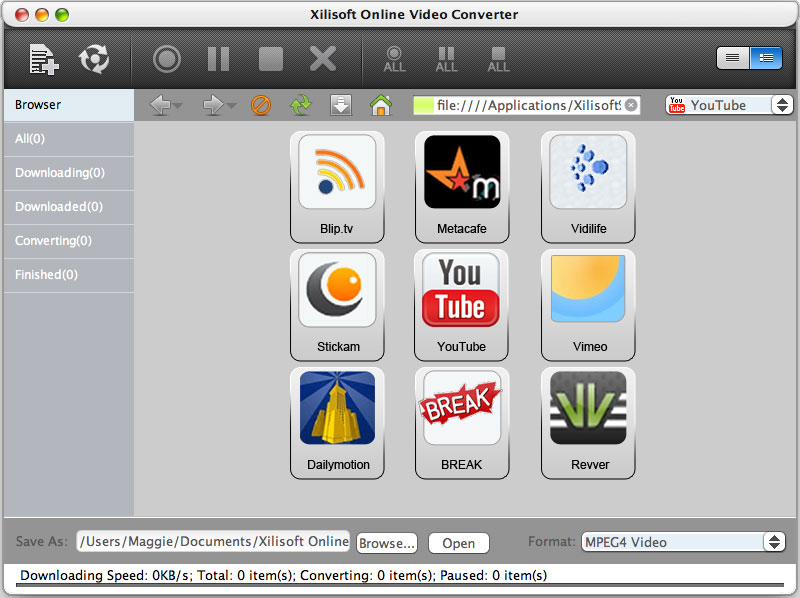 Xilisoft Convertitore Video Online per Mac