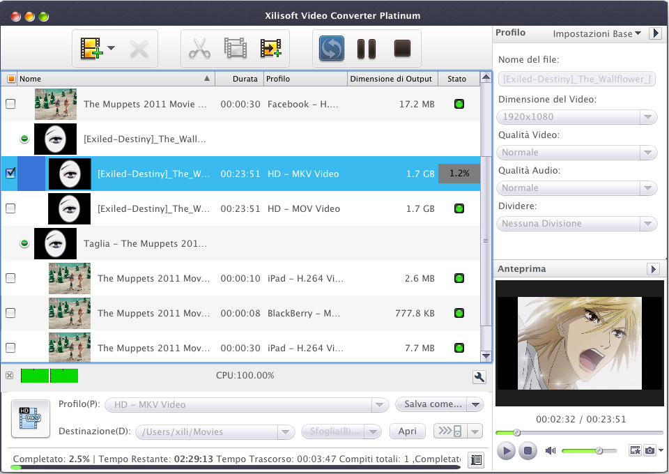Xilisoft Video Converter Platinum 7 per Mac