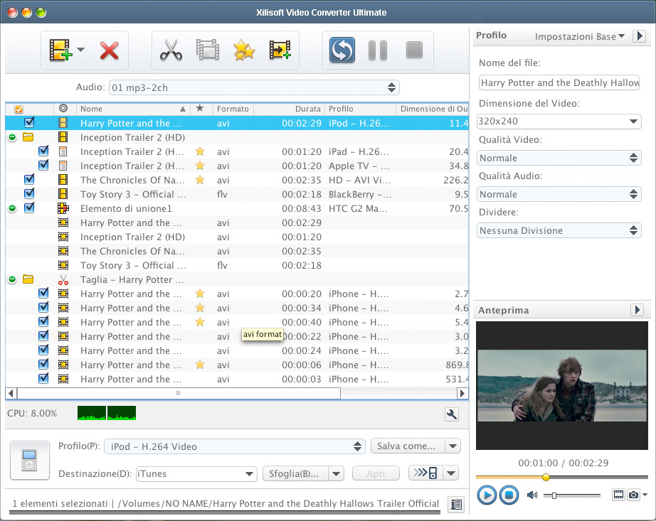 Xilisoft Video Converter Ultimate per Mac